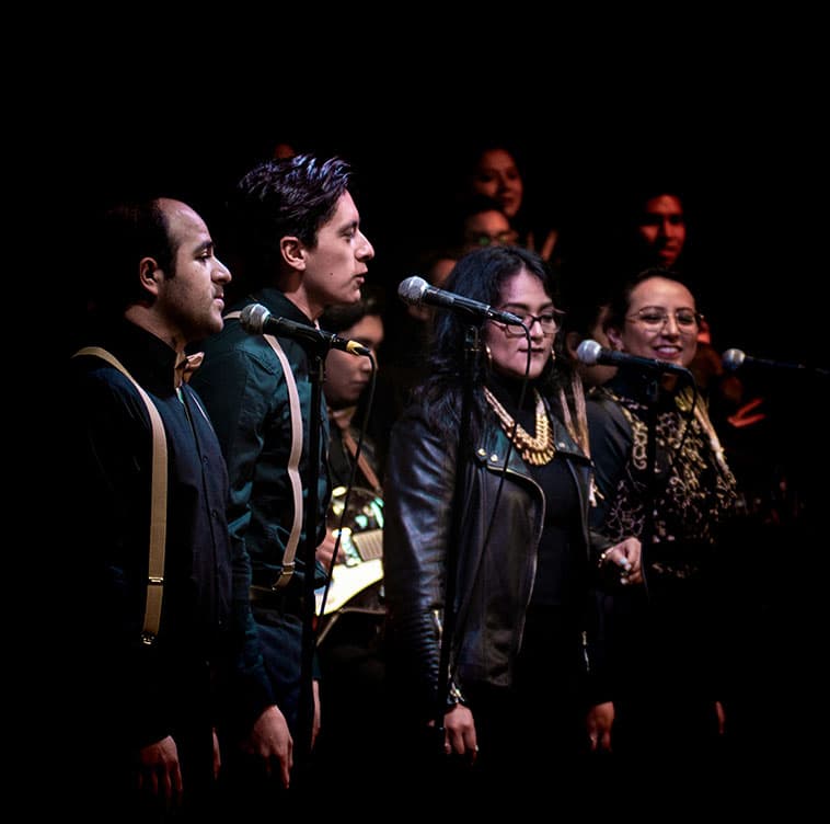 Dyveke at a choir performance